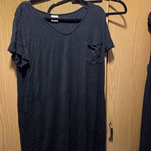 Soma Black Short Sleeve Sleep Shirt